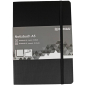 Preview: Notizbuch A5 kariert schwarz