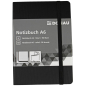 Preview: Notizbuch A6 liniert schwarz
