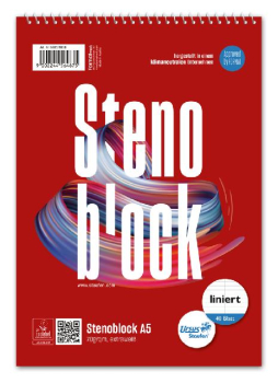 STAUFEN Stenoblock A5 40 Blatt 70g liniert – Produktabbildung