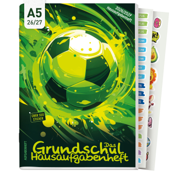 HÄFFT Grundschul-Hausaufgabenheft DIN A5 2026/2027 – sortierte Motive
