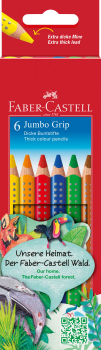 FABER-CASTELL Farbstiftetui Jumbo Grip 6ST