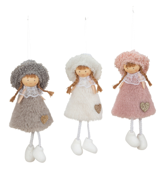 IKO Stoff-Mädchen mit Schlenkerbeinen zum Hängen – Produktabbildung