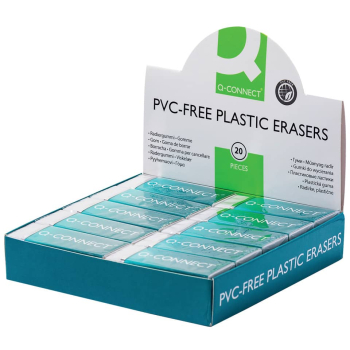 Q-Connect Radierer Plastik  weiß