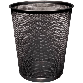 Papierkorb Metall schwarz