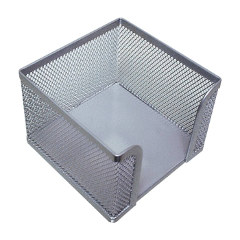 Zettelbox Metall silber