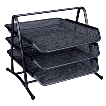 Briefablageset Metall schwarz