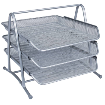 Briefablageset Metall silber