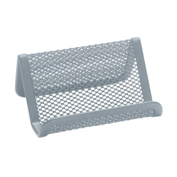 Visitenkarten-Aufsteller Metall silber