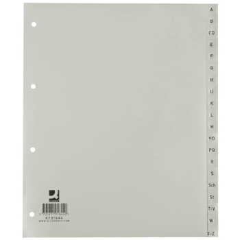 Register Plastik A4 A-Z 20tlg. grau