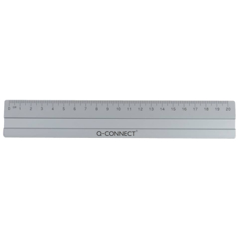 Alulineal 20cm silber