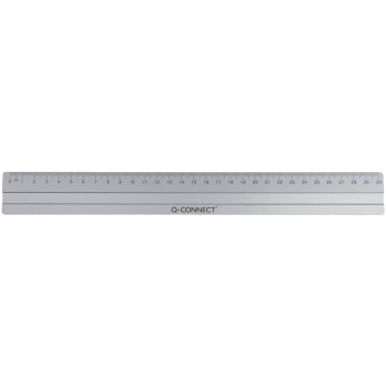 Alulineal 30cm silber