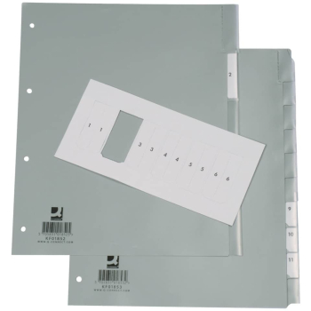 Register Plastik A4 blanko 10tlg. überbr