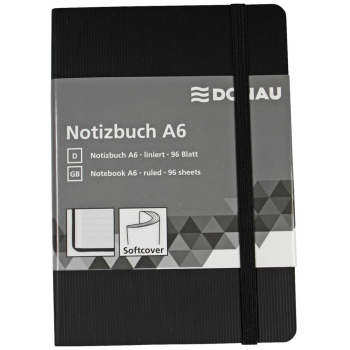 Notizbuch A6 liniert schwarz