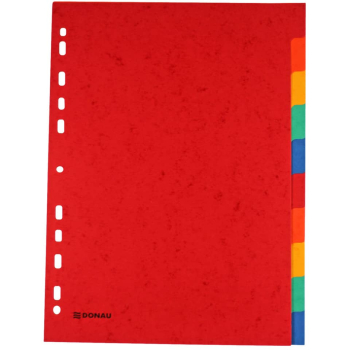 DONAU Farbregister 225g A4 10tlg farbig