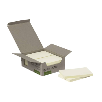 Haftnotizblock 100BL 12BK  Recyceld gelb