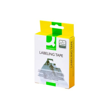 Q-CONNECT Schriftband TZe-221 weiß/sw