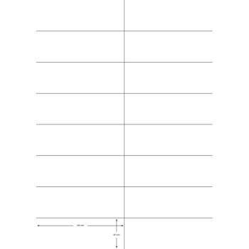Universaletikett 105x37mm
