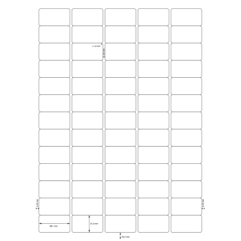 Universaletikett 38,1x21,2 weiß