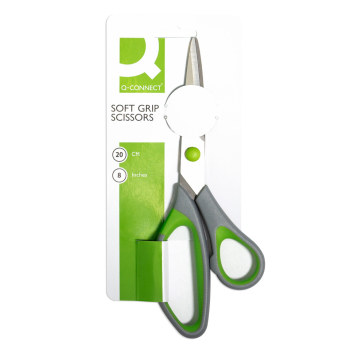 Schere 20cm grau/grün