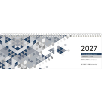 ZETTLER Pultkalender 1W 1S 26,6x9,9cm quer blau – Produktabbildung