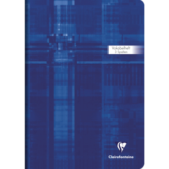 CLAIREFONTAINE Vokabelheft DIN A4 40 Blatt 90g – 3 Spalten (Lineatur 54)
