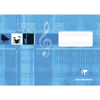 CLAIREFONTAINE Notenheft Musik DIN A5 quer 8 Blatt 90g