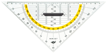 WEDO Geodreieck m. abnehmbarem Griff 25cm