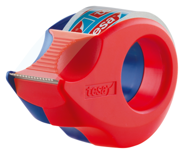 TESA Handabroller Mini 19mmx10m rot/blau – Produktabbildung
