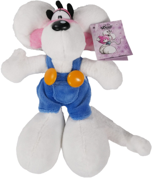 Plüschtier Diddl in blauer Latzhose 20 cm