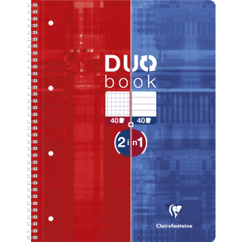CLAIREFONTAINE DUO Collegeblock A4+ 80BL 90g liniert+kariert – Produktabbildung