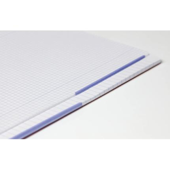DUO book Collegeblock A4+, 40 Blatt kariert + 40 Blatt liniert mit Doppelrand -