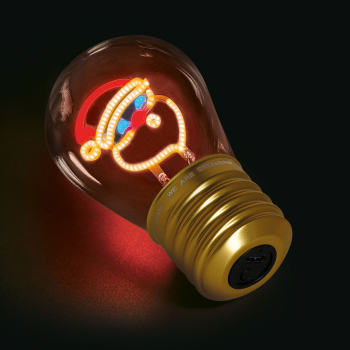 LEGAMI Bulb Fiction LED-Tischlampe Weihnachtsmann – USB-aufladbar