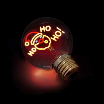 LEGAMI Bulb Fiction XL LED-Tischlampe Weihnachtsmann – mit Blinklichtern