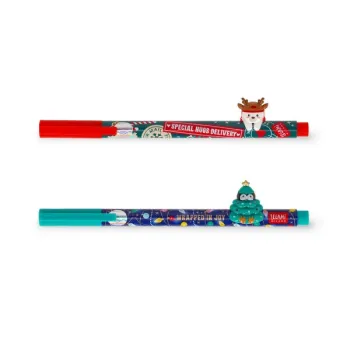 LEGAMI Jingle All the Way – 2 Gelstifte mit Deko-Tierchen Eisbär & Pinguin