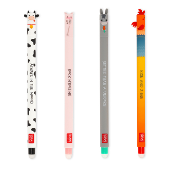 LEGAMI Set mit 4 löschbaren Gelstiften „Farm Sweet Farm“ - Erasable Pen Set – Produktabbildung