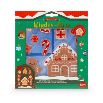 LEGAMI Window Glow Small – Weihnachtliche Gel-Fensteraufkleber mit Glitzer