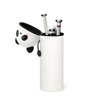 2-in-1-Federmäppchen aus Silikon - Kawaii  - PANDA