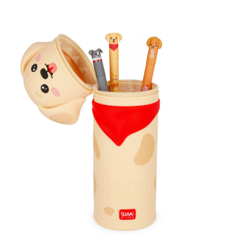 LEGAMI 2-​in-1-Federmäppchen aus Silikon - Golden