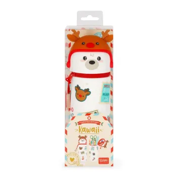 LEGAMI Kawaii Polar Bear – 2-in-1-Federmäppchen & Stiftehalter aus Silikon
