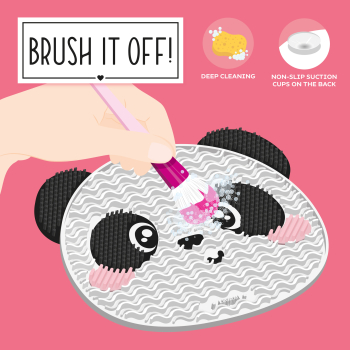 LEGAMI Reinigungspad für Make-up-Pinsel - Brush it Off! - Panda