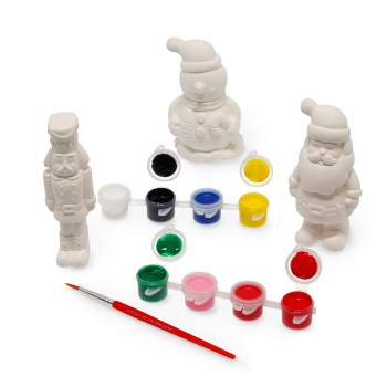 LEGAMI Paint Your Christmas Weihnachtsfiguren zum Bemalen – 3er-Set