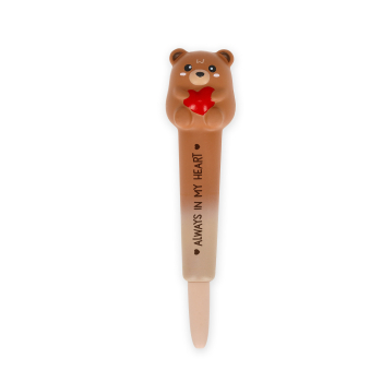 LEGAMI Squishy-Gelstift Teddy Bear „Always in my heart“ - Squeezies