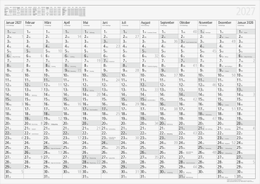 rido/idé 7033600007 Plakatkalender Mod. young design 2027 | 860×610 mm
