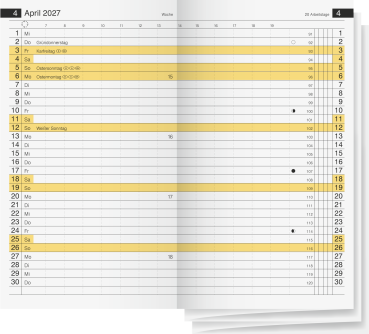 Nachfüllung Taschenkalender 2027
