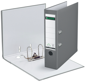 Leitz Ordner Plastik A4 8cm grau