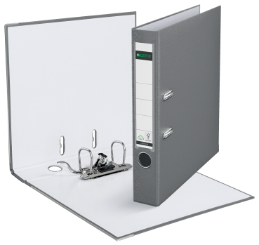 Leitz Ordner Plastik A4 5cm grau
