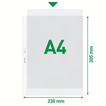 LEITZ Prospekthülle A4 0,10mm PP 100ST genarbt