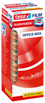 tesafilm® transparent, 8 Rollen 33m 19mm, Office Box