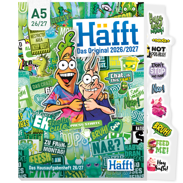 HÄFFT Hausaufgabenheft DIN A5 2026/2027 – Klassiker