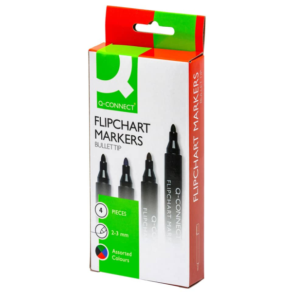 Flipchartmarker 2-3mm 4 Stück sort.